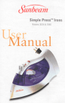 Sunbeam 3035 Iron User Manual