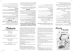 Sunbeam 2370 Mixer User Manual