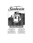 Sunbeam 2356 Mixer User Manual