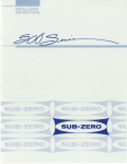 Sub-Zero 511 Refrigerator User Manual