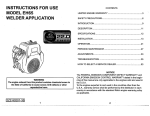 Subaru Robin Power Products EH65 Portable Generator User Manual