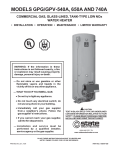 State Industries GPG-650A Water Heater User Manual