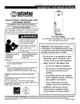 State Industries 317998-002 Water Heater User Manual