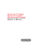 Star Trac Pro STM Treadmill Treadmill User Manual