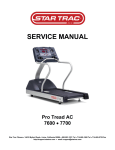 Star Trac 7600 Treadmill User Manual