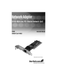 StarTech.com ST100SLP Network Card User Manual