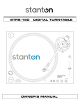 Stanton STR8-150 Turntable User Manual