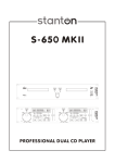 Stanton S-650 MK II CD Player User Manual