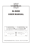 Stanton S-500 CD Player User Manual