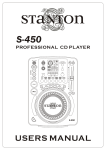 Stanton S-450 CD Player User Manual