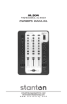 Stanton M304 DJ Equipment User Manual