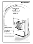 Speed Queen frontload washer Washer User Manual