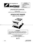 Southbend SPR-1 Range User Manual