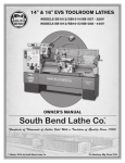 Southbend SB1012 Lathe User Manual