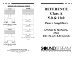 Soundstream Technologies Class A 10.0 Stereo Amplifier User Manual