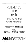 Soundstream Technologies 414s Stereo Amplifier User Manual