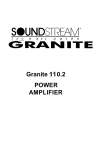 Soundstream Technologies 110.2 Stereo Amplifier User Manual