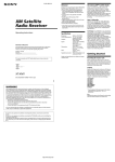 Sony XT-XM1 Satellite Radio User Manual