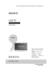 Sony XBR-65X900A/55X900A Flat Panel Television User Manual