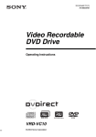 Sony VRD-VC10 DVD Recorder User Manual