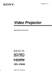 Sony VPL-VW40 Projector User Manual