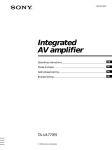 Sony TA-VA777ES Stereo Amplifier User Manual