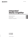 Sony TA-FE320R Stereo Amplifier User Manual