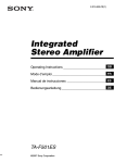 Sony TA-F501ES Stereo Amplifier User Manual