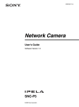 Sony SNC-P5 Security Camera User Manual