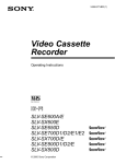 Sony SLV-SE600E VCR User Manual