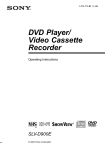 Sony SLV-D900E DVD VCR Combo User Manual
