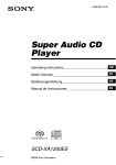 Sony SCD-XA1200ES CD Player User Manual