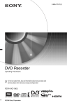 Sony RDR-HXD1065 DVD Recorder User Manual