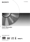 Sony RDR-HX900 DVD Recorder User Manual