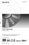 Sony RDR-HX725 DVD Recorder User Manual