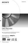 Sony RDR-HX720 DVD Recorder User Manual