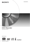 Sony RDR-GX310 DVD Recorder User Manual