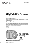 Sony MVC-FD100 Digital Camera User Manual