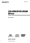 Sony MPD-AP20U Portable DVD Player User Manual