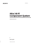 Sony MHC-W55 Stereo System User Manual