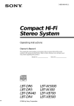 Sony LBT-DR5 Home Theater System User Manual
