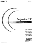 Sony KP-6lHS20 Projection Television User Manual
