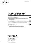 Sony KLV 15SR1 Flat Panel Television User Manual