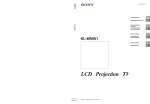 Sony KL-40WA1 Projection Television User Manual