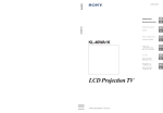 Sony KL-40WA1K Projection Television User Manual