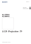 Sony KL-37W1U Projection Television User Manual