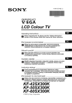 Sony KF-60SX300K Flat Panel Television User Manual
