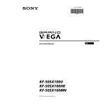 Sony KF-50SX100MN Projection Television User Manual