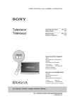 Sony KDL70W850B Flat Panel Television User Manual