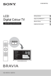 Sony KDL-40EX725 Flat Panel Television User Manual